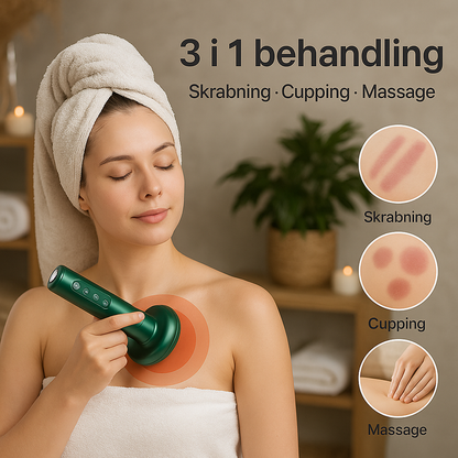 CelleLind | 3-i-1 elektrisk massageapparat med cupping, infrarød varme, anti-cellulite