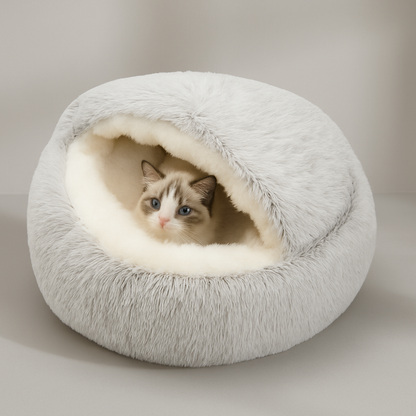 HyggeRede | 2-i-1 Plys Hunde- Eller Katteseng med Skridsikker Bund