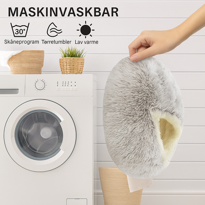 HyggeRede | 2-i-1 Plys Hunde- Eller Katteseng med Skridsikker Bund