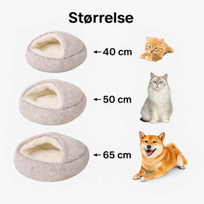 HyggeRede | 2-i-1 Plys Hunde- Eller Katteseng med Skridsikker Bund