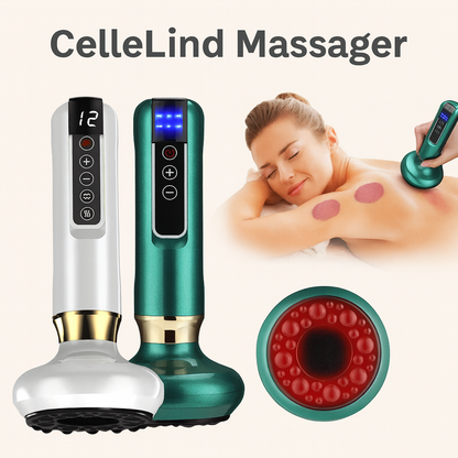 CelleLind | 3-i-1 elektrisk massageapparat med cupping, infrarød varme, anti-cellulite