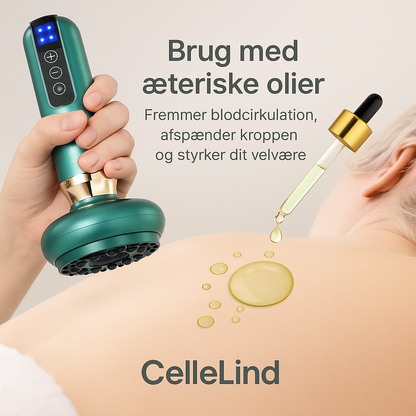 CelleLind | 3-i-1 elektrisk massageapparat med cupping, infrarød varme, anti-cellulite