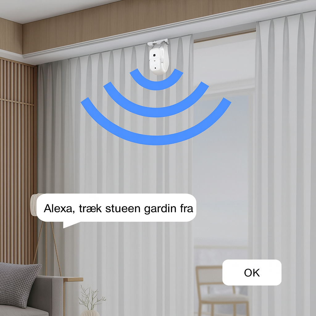 SmartGardin | Automatisk gardinmotor med app- og stemmestyring