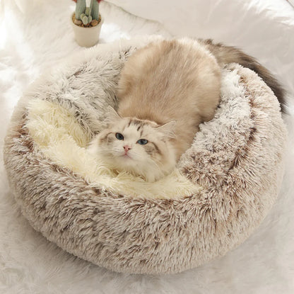 HyggeRede | 2-i-1 Plys Hunde- Eller Katteseng med Skridsikker Bund