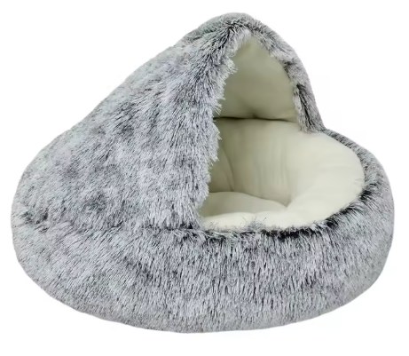 HyggeRede | 2-i-1 Plys Hunde- Eller Katteseng med Skridsikker Bund