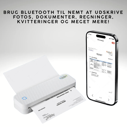 LynPrint | Bærbar A4 termisk printer uden blæk Bluetooth fotos PDF-dokument